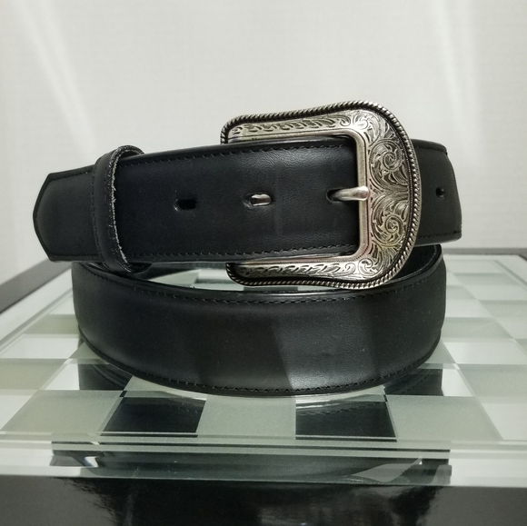 3D Other - ⭐️4x for $20 EUC 3D Mens Black Leather Belt D1020 with Removable Buckle
